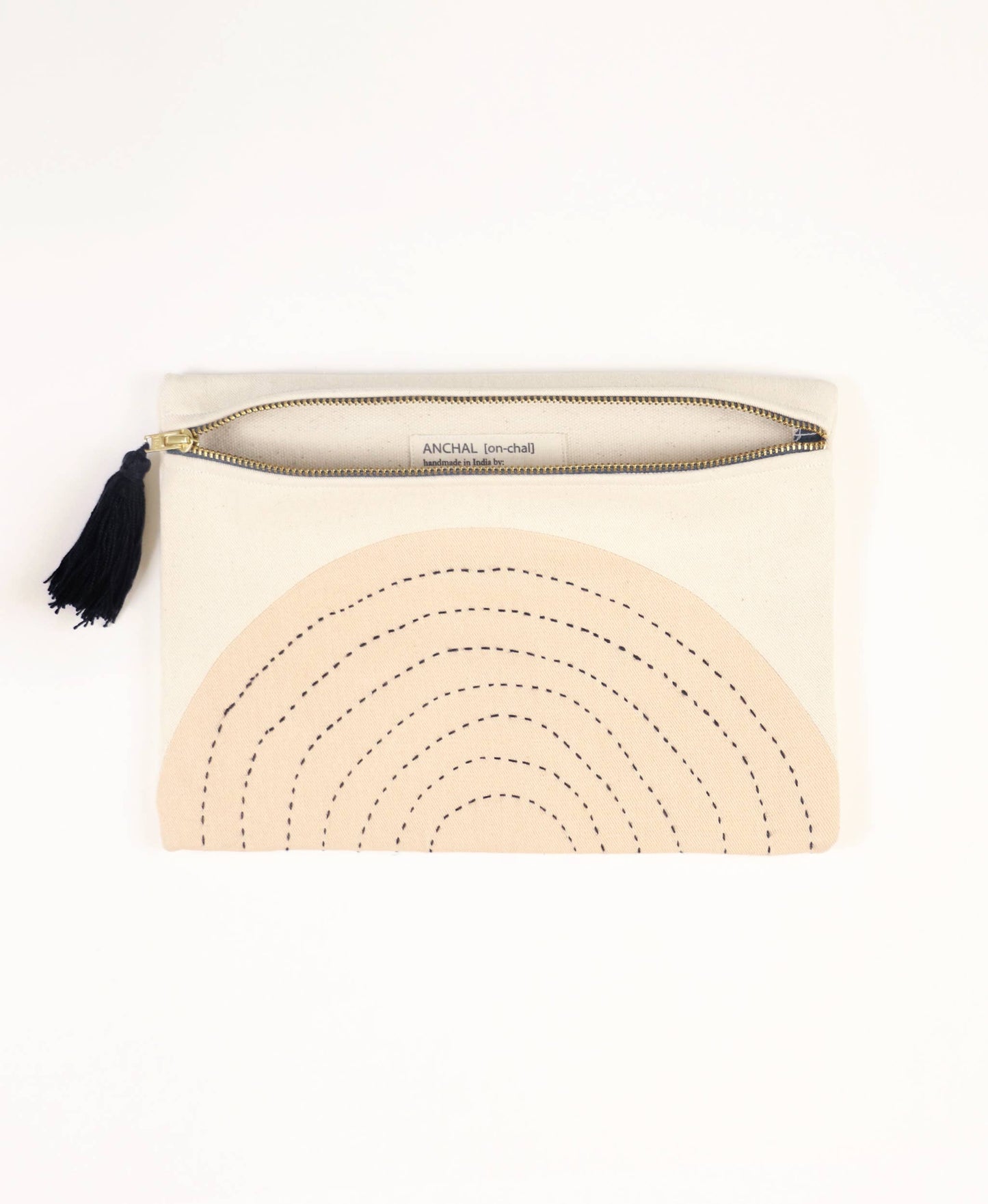 Anchal - Eclipse Pouch Clutch: Sand