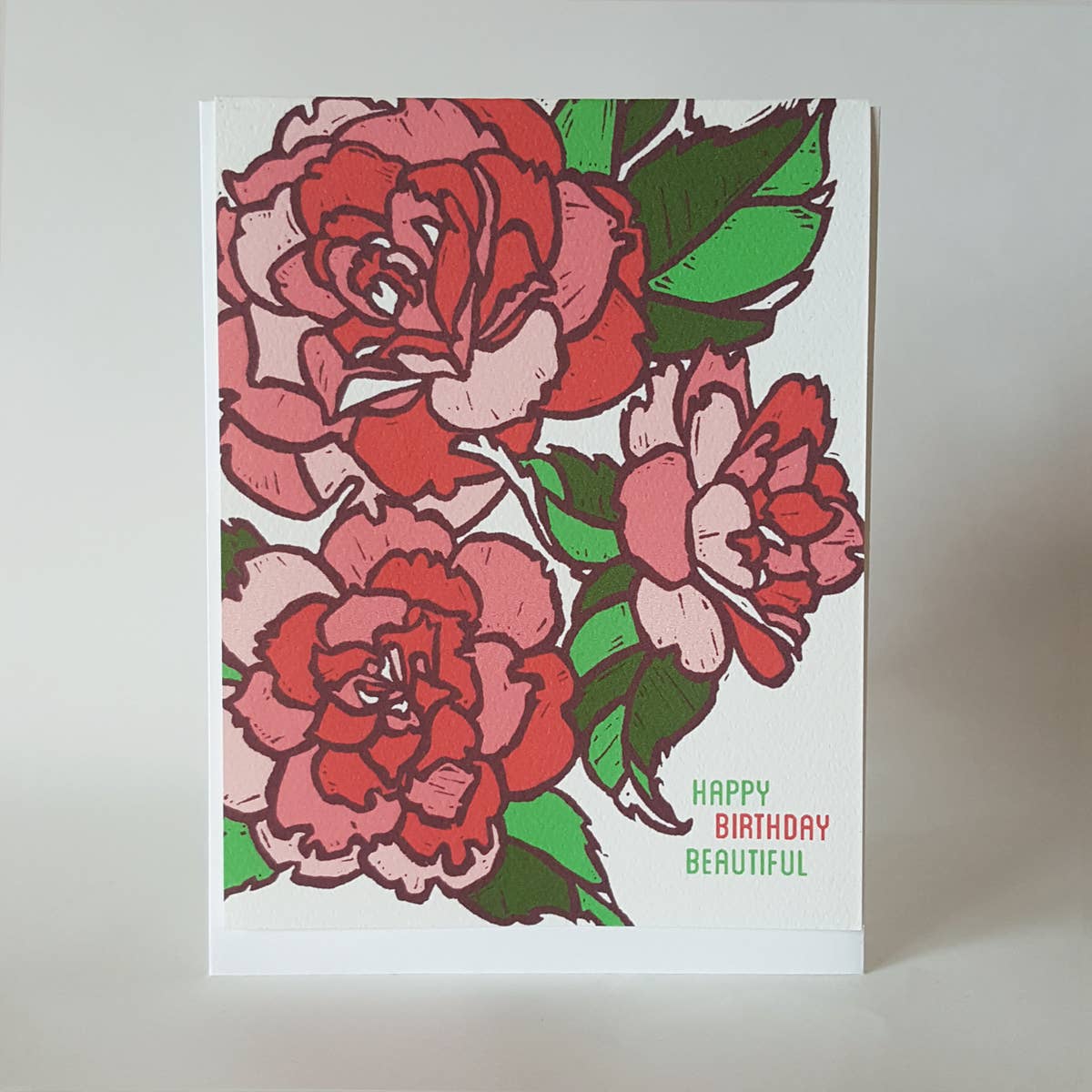 Little Green - Birthday Beautiful Floral Greeting Card