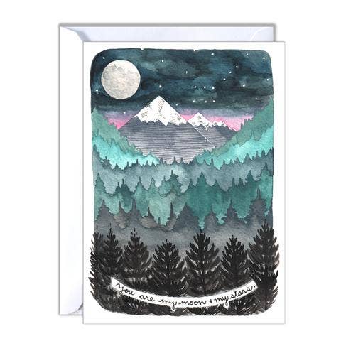 You are My Moon and Stars Greeting Card