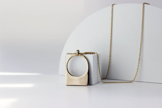 14K GF/ Yellow Bronze Small Contour Necklace  28"