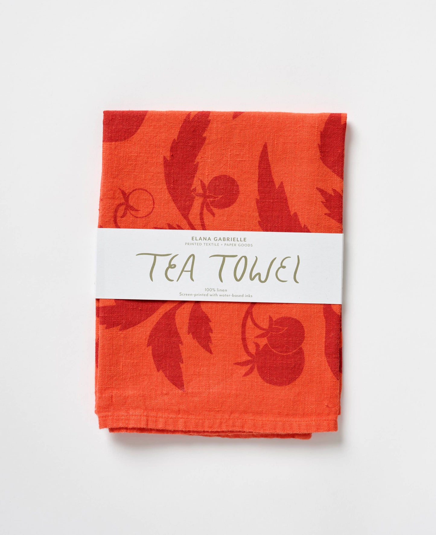 Tomato Linen Tea Towel