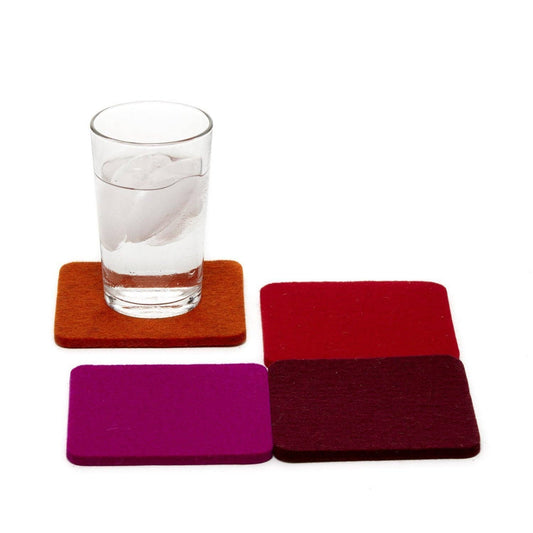 Bordeaux: Bierfilzl Merino Wool Felt Square Coasters