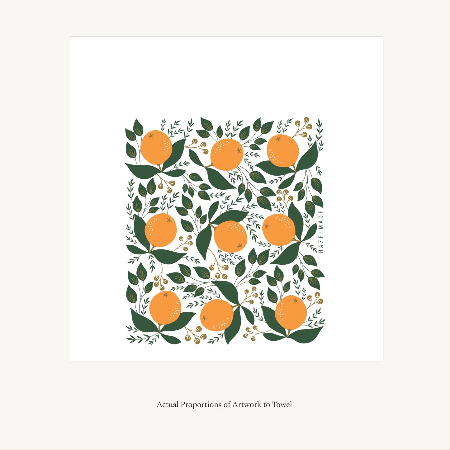 Oranges Tea Towel