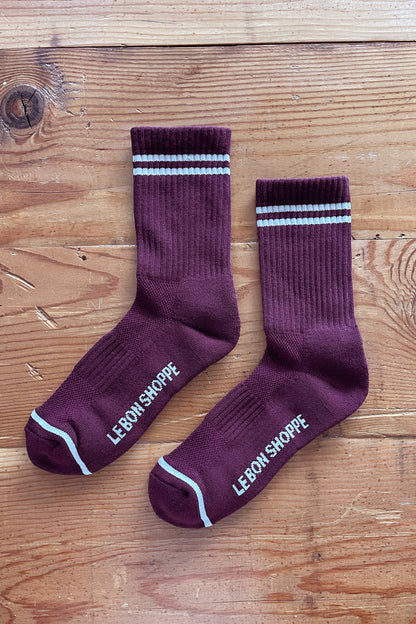 Le Bon Shoppe - Boyfriend Socks: Maroon