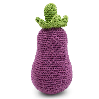 Aubergine Rattle 100% organic cotton