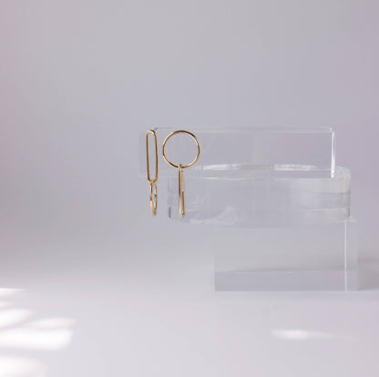 Mirror Link Earrings 14K Gold Fill
