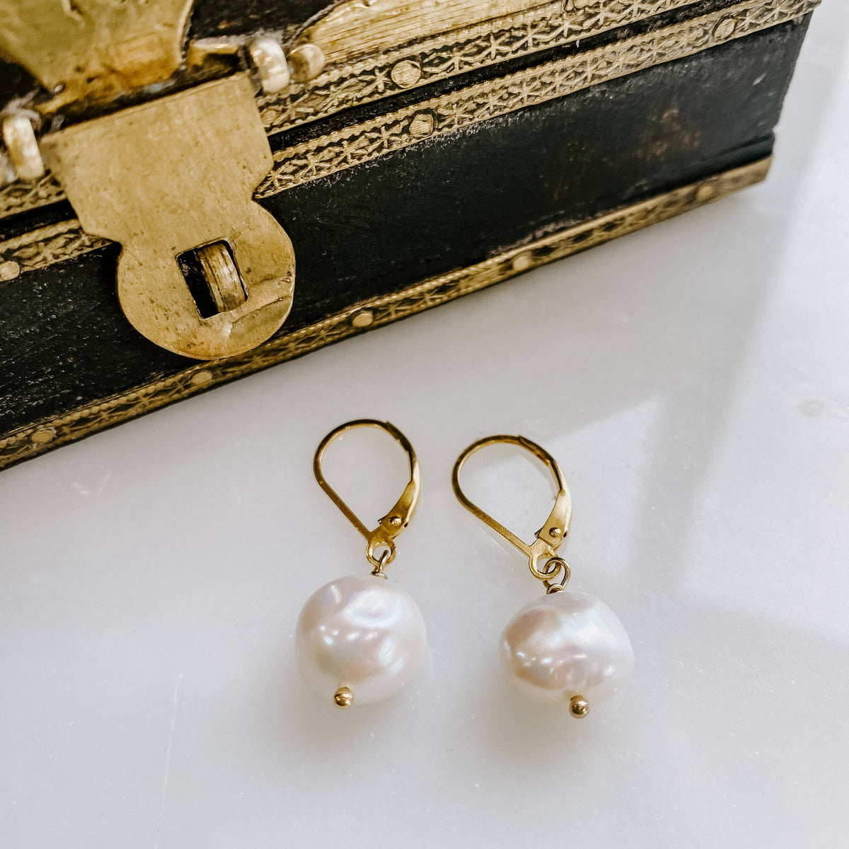 Classic Pearl Earrings: 14k Gold Fill