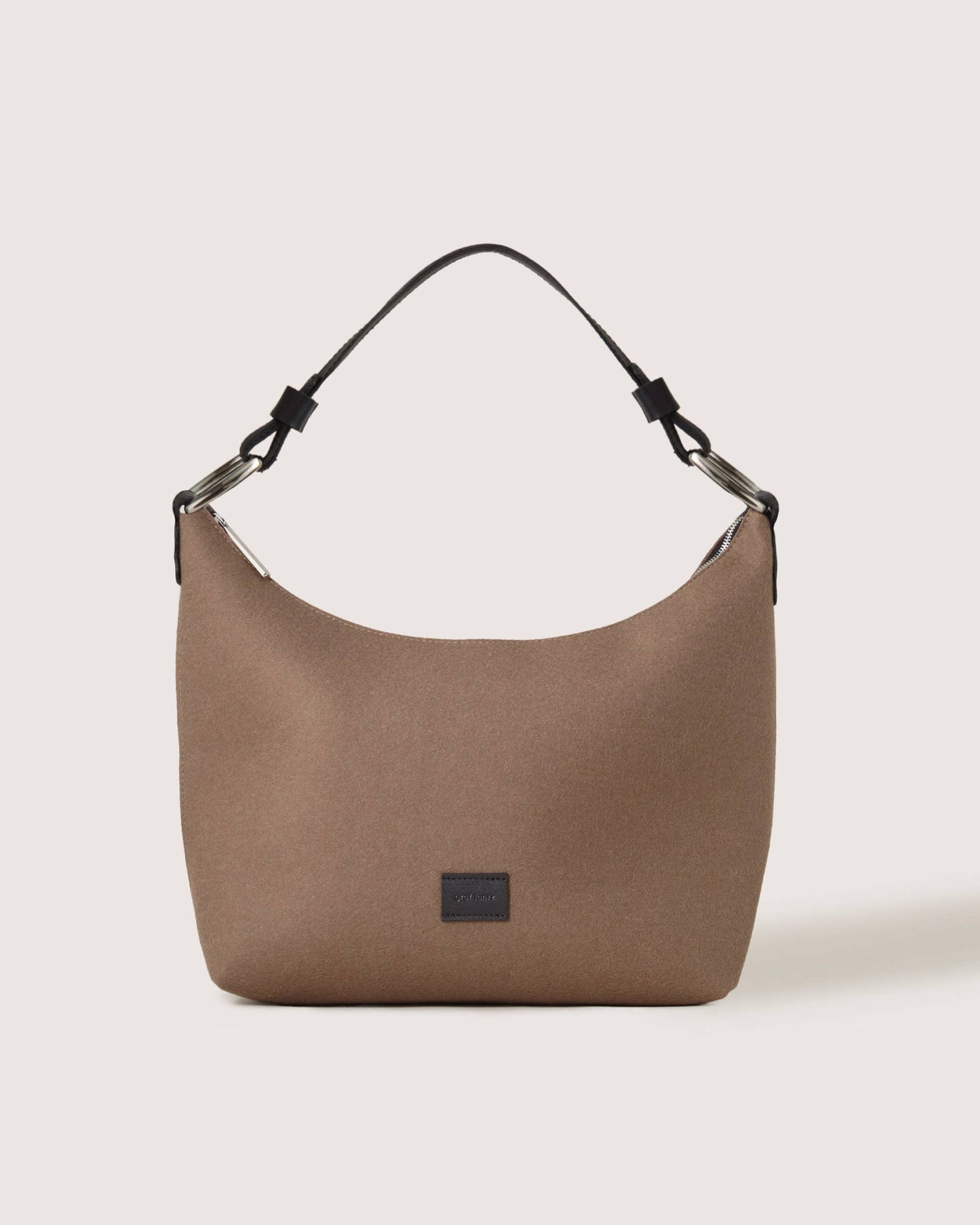 Hana Merino Wool Hobo Bag - Cumin Black