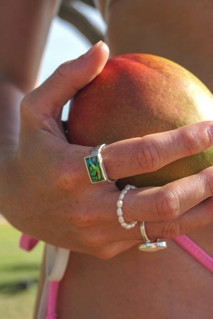 Morgan Ring - Abalone (Handmade): 9