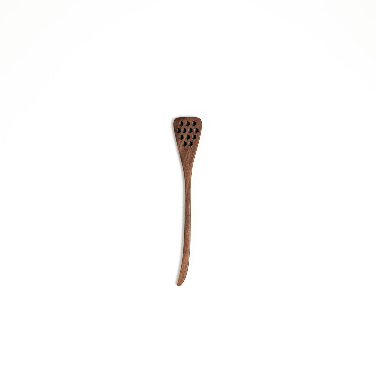 7" Walnut Wood Hex Honey Dipper