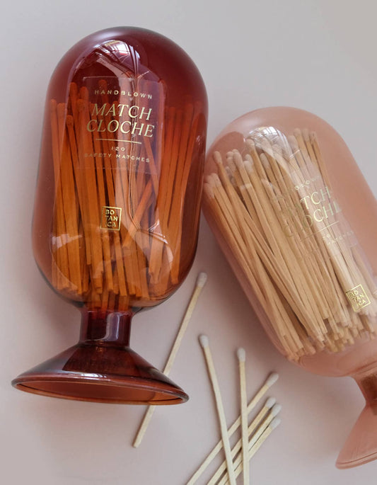 Glass Match Cloche | Amber
