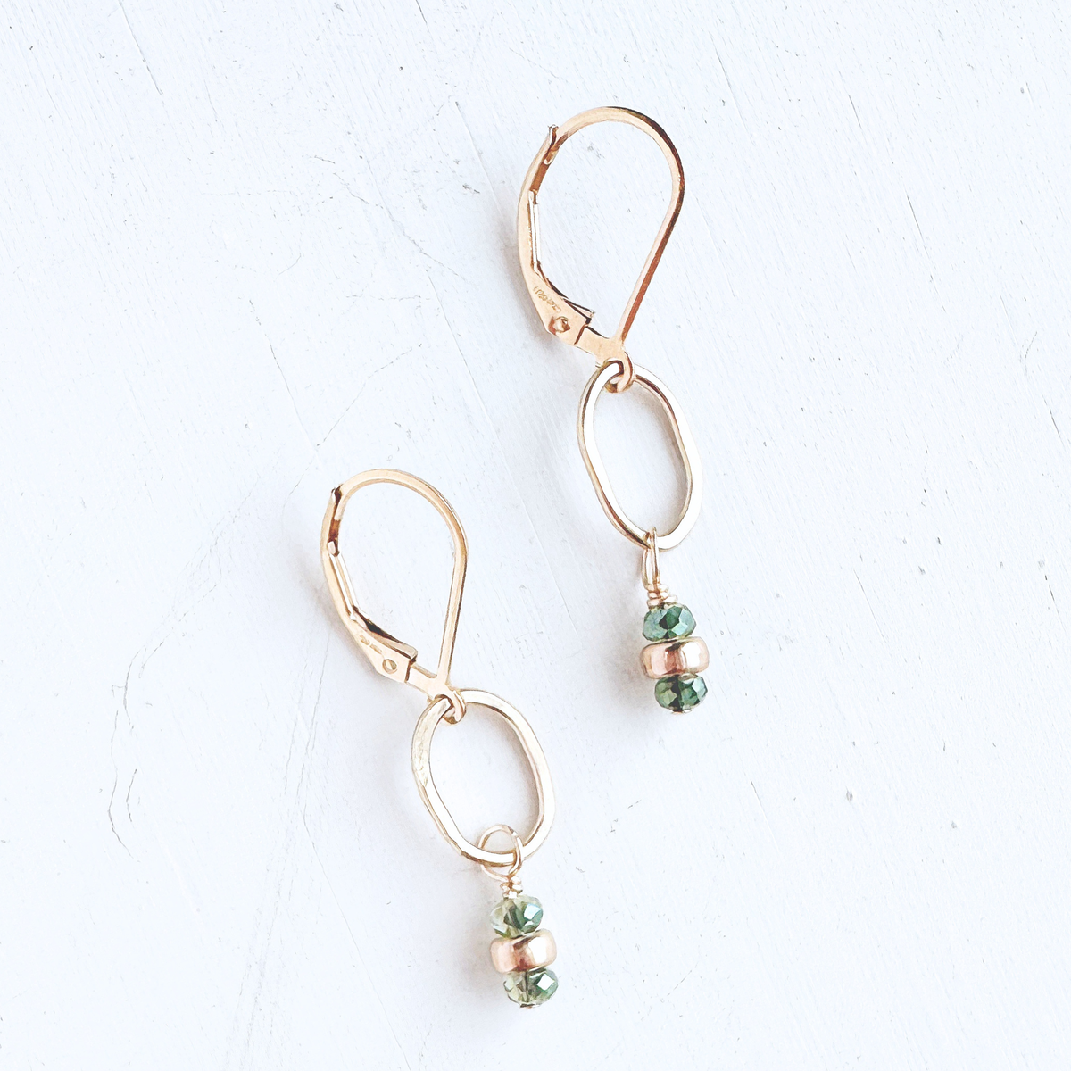 Tidal Vermarine Gemstone - Gold Filled