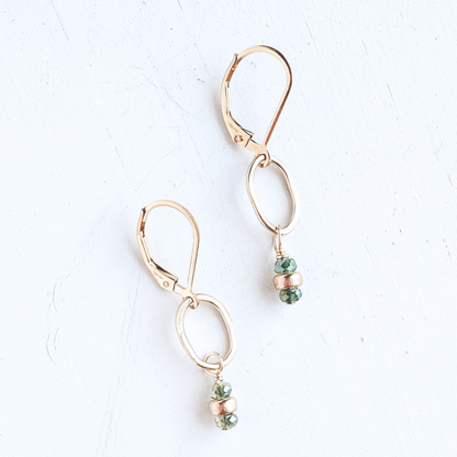 Tidal Vermarine Gemstone - Gold Filled