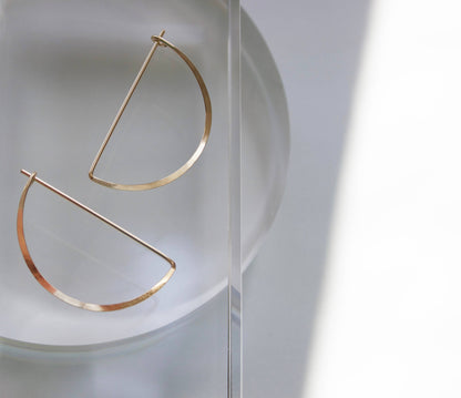 Crescent Earrings: Gold Filled
