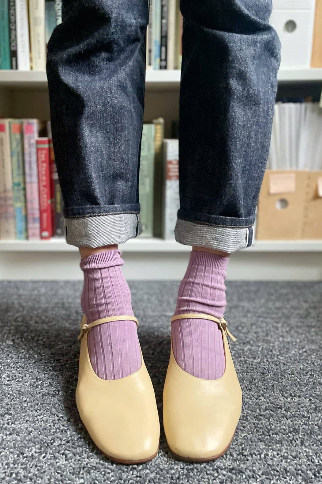 Her Socks - Mercerized Combed Cotton Rib: Peacock