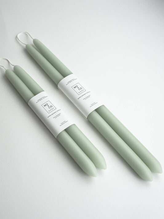 Eucalyptus | Dipped Beeswax Taper Candles 10"