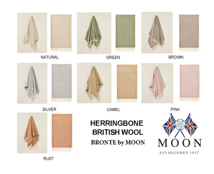 Herringbone 100% British Wool: Camel