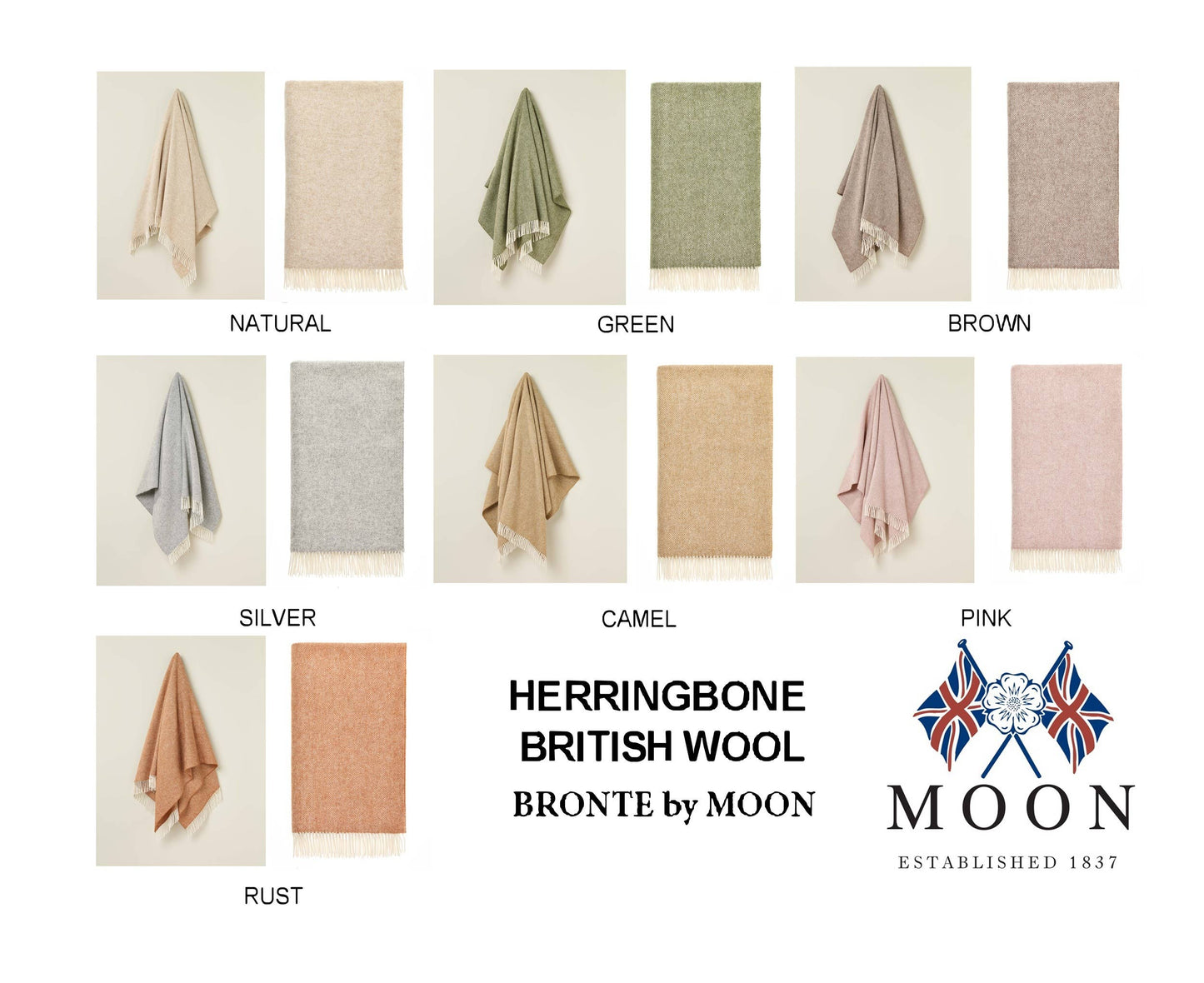 100% British Wool Range - Made in England: Rust