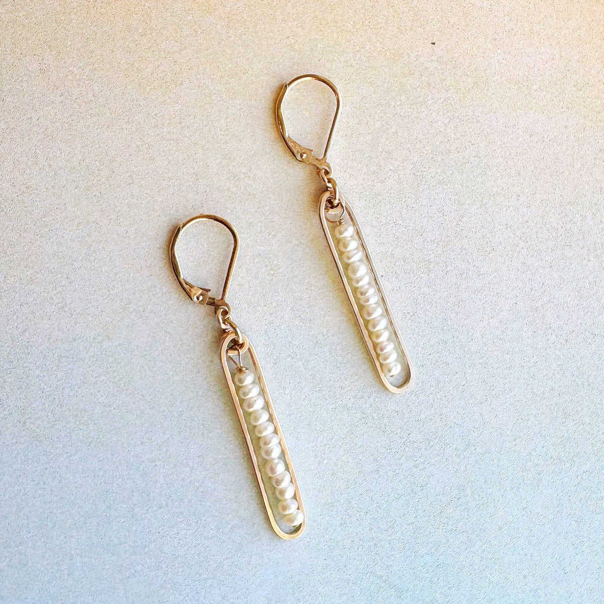 Lyric | Gold Filled Earrings | White Pearls