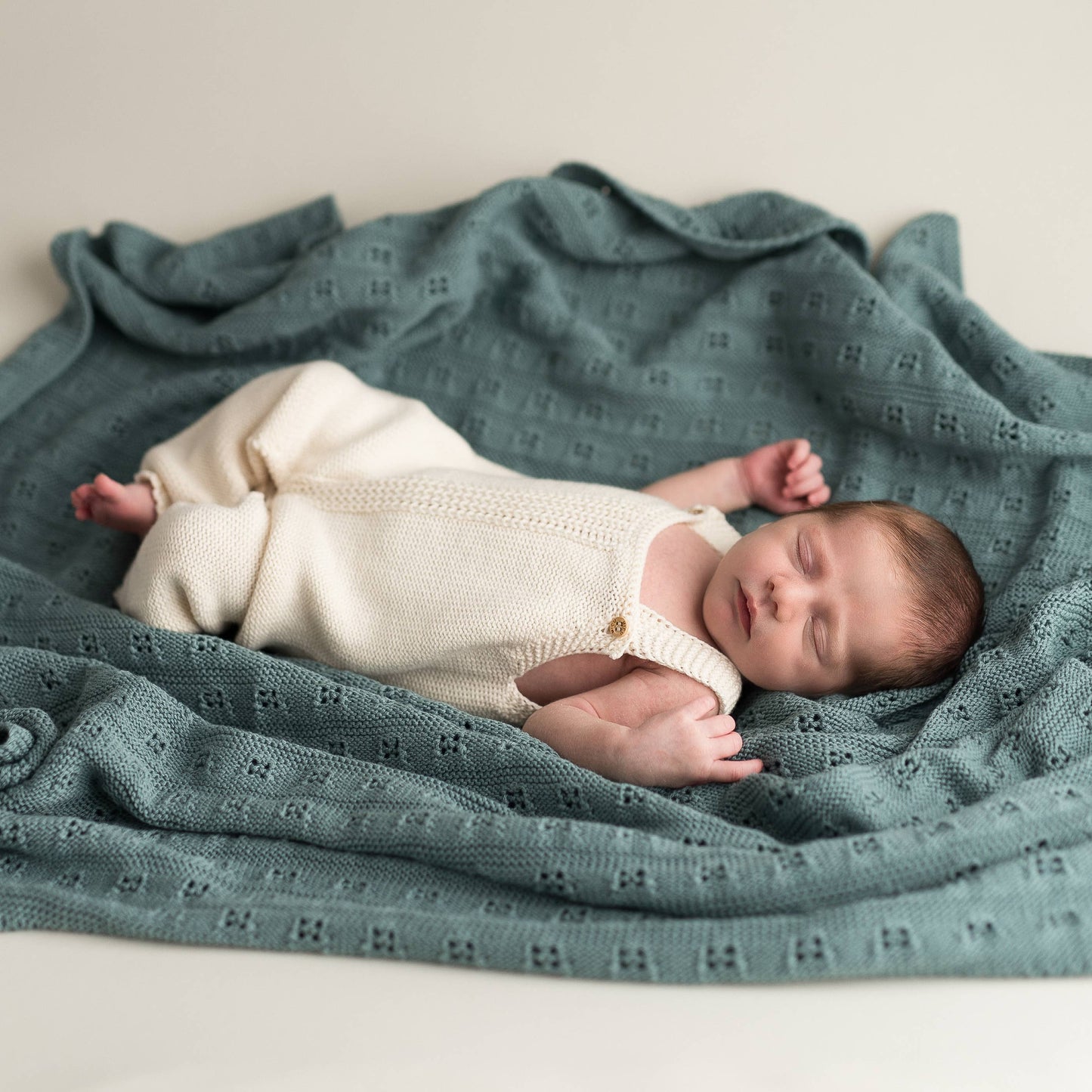 Denim Blue Organic Cotton Baby Blanket