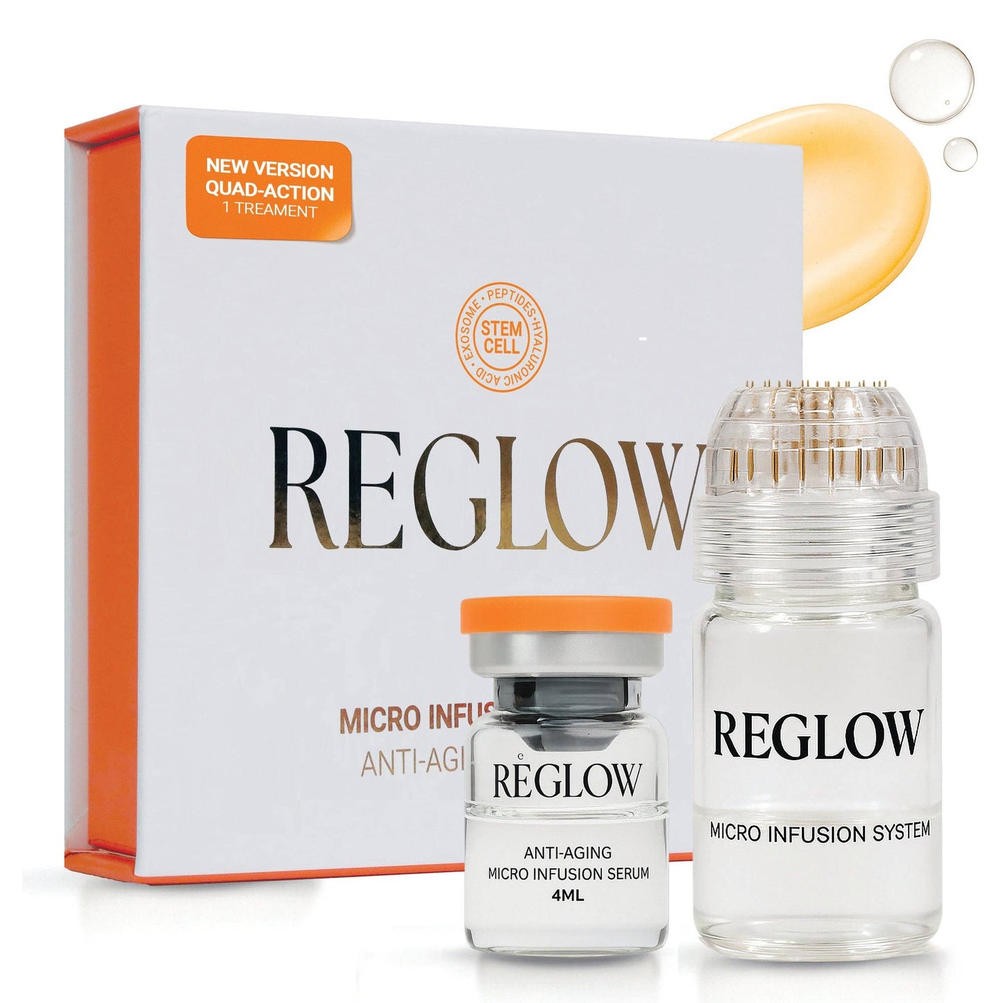 ReGlow - Award Winning Micro Infusion System - Stem Cells & Exosomes : 1.5 Months Supply - Stem Cell + Exosomes