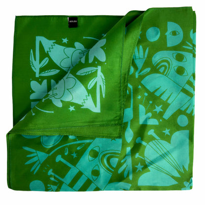 Night Pollinators Scarf | 100% Silk