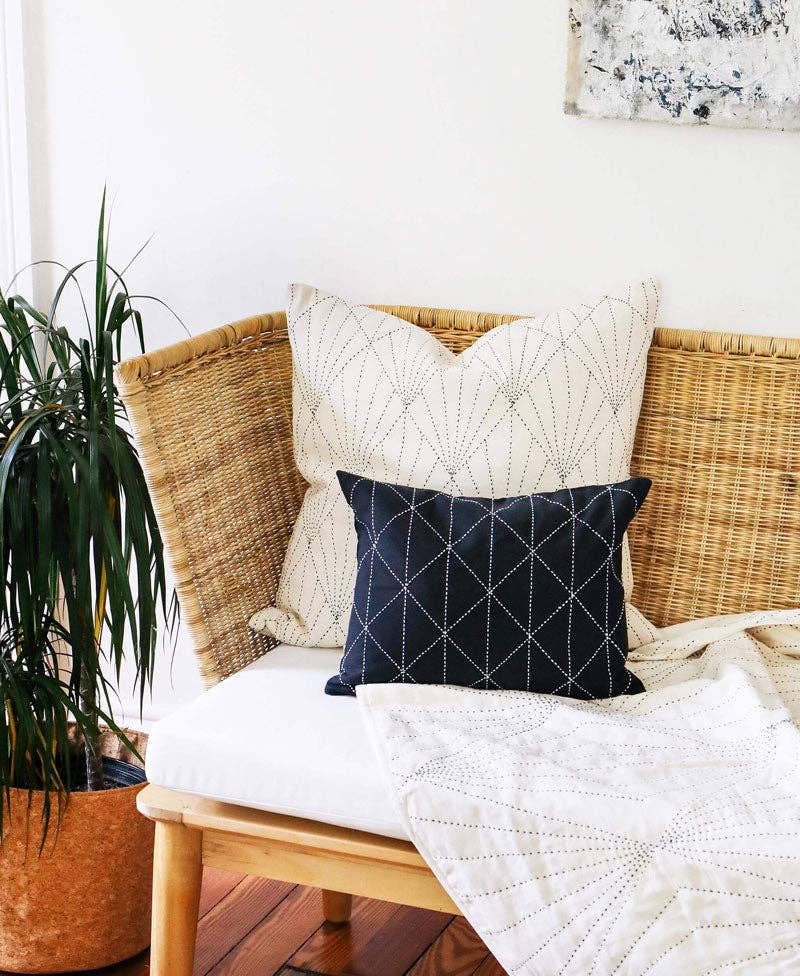 Small Graph Throw Pillow: Saffron