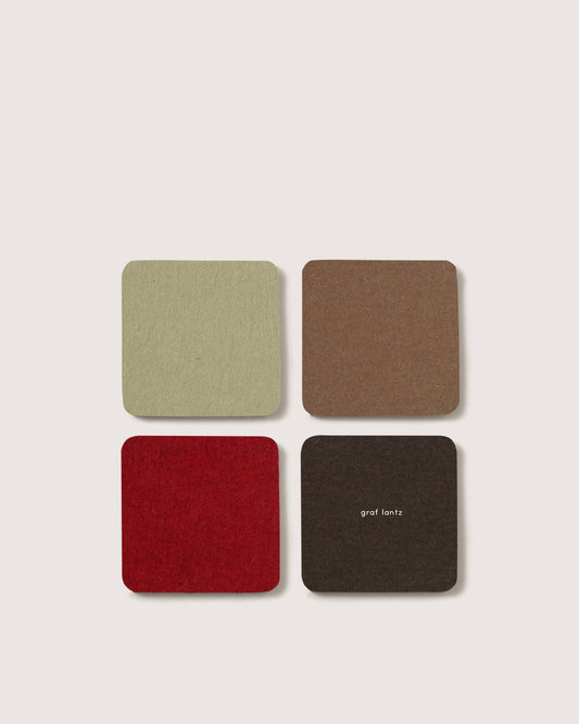 Bonfire- Merino Wool Square Coasters