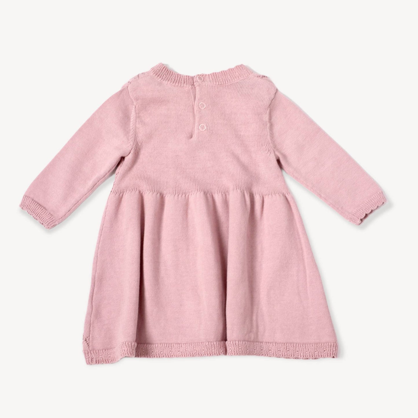 Milan Pointelle Knit Dress Mauve Pink / 12-18 Month