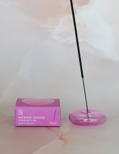 Glass Bubble Incense Holder : Martini Olive Translucent