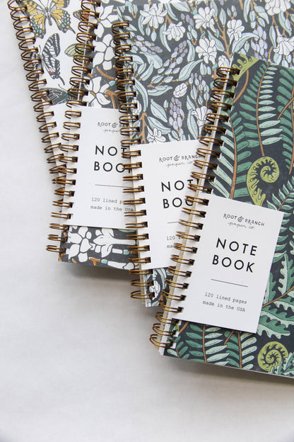 Root & Branch Paper Co. - Forest Fern Spiral Bound Notebook: Lined