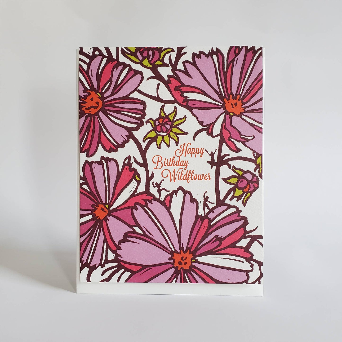 Happy Birthday Wildflower Floral Greeting Card