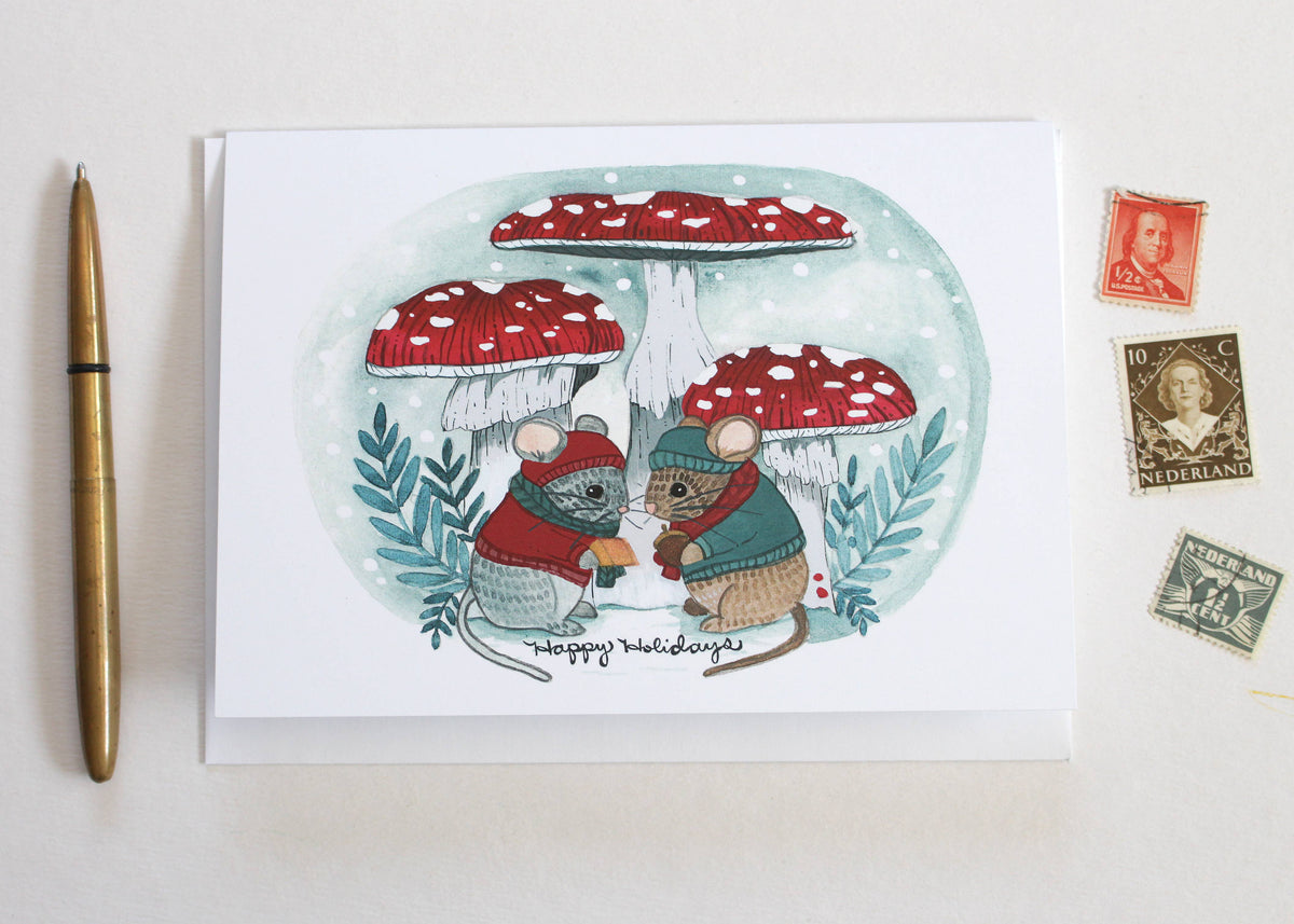 michele maule - Holiday Card - Holiday Mice