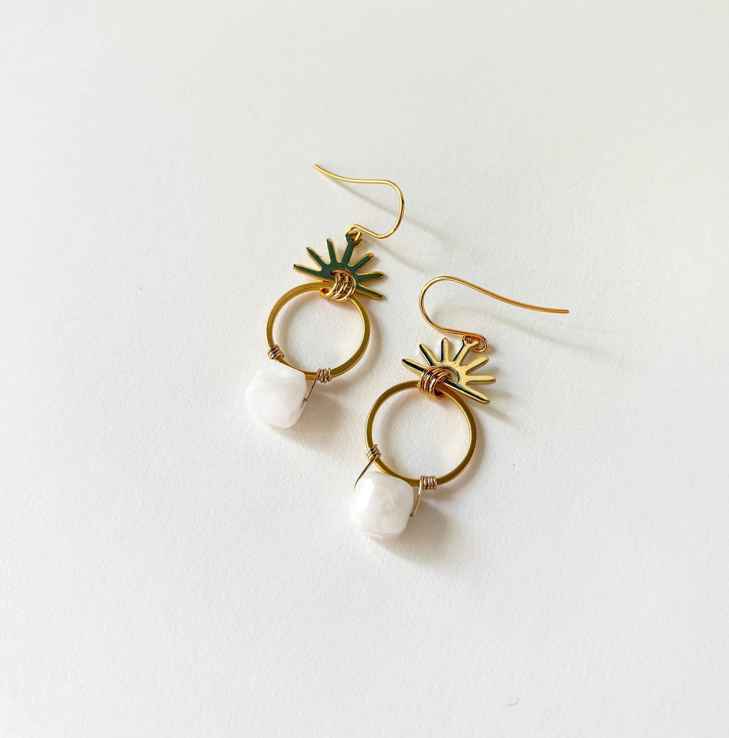 Sunrise Moonstone Earrings