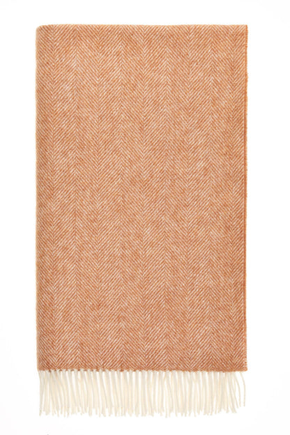 Herringbone 100% British Wool: Camel