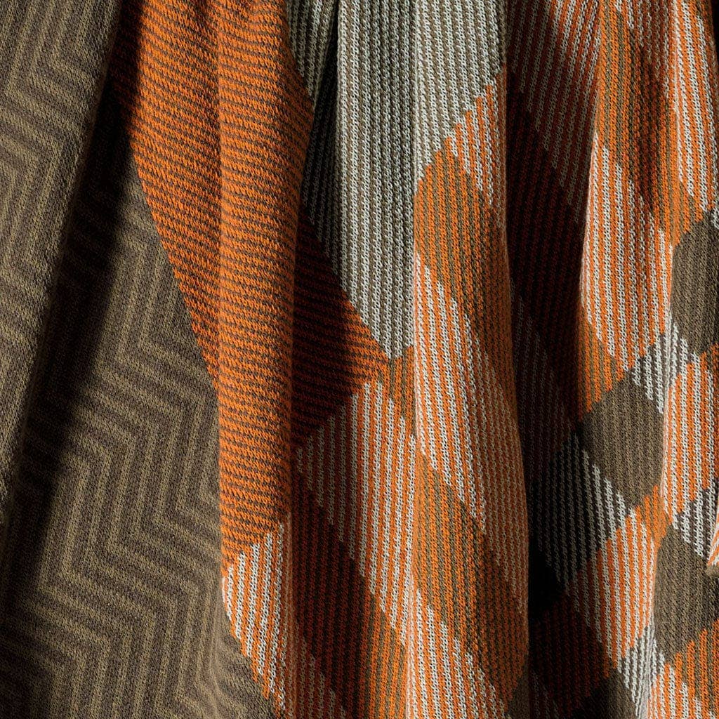 Cotton Knit Patchwork Herringbone: Green