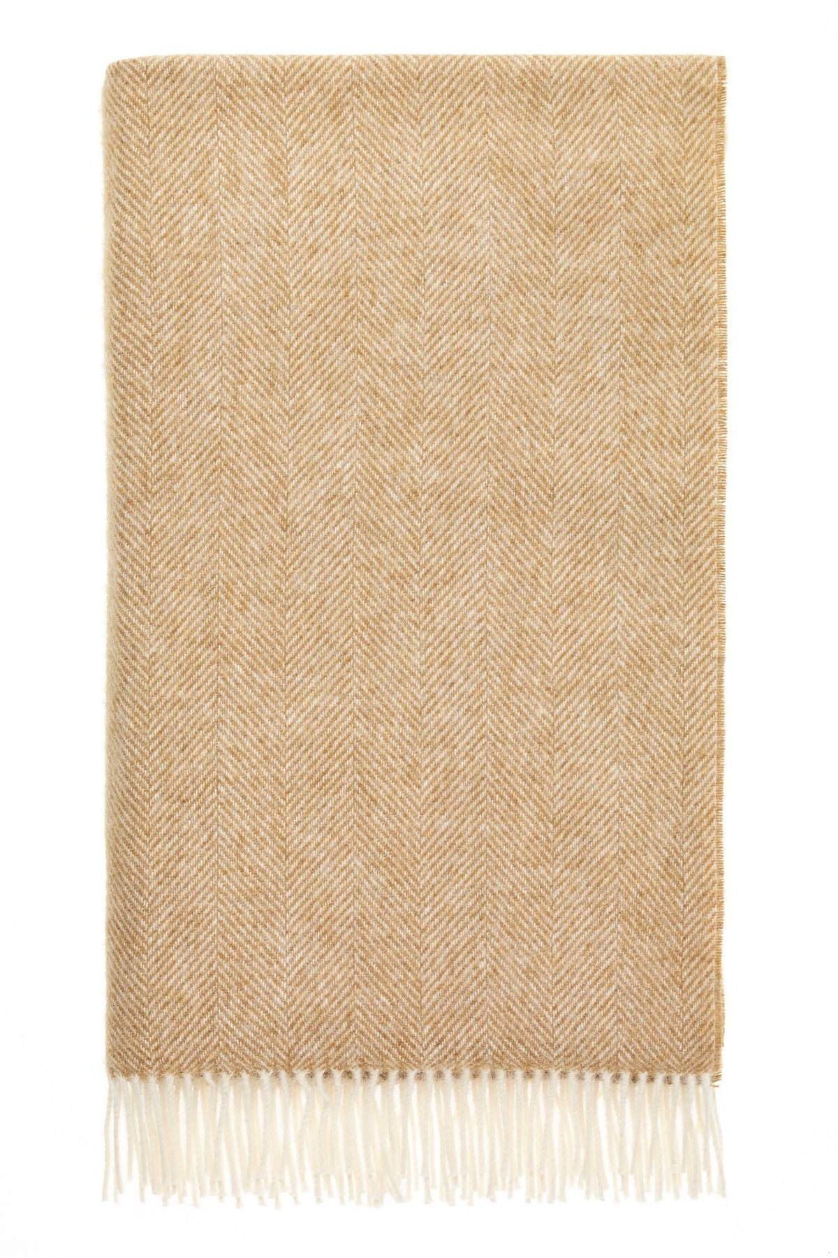 Herringbone 100% British Wool: Camel