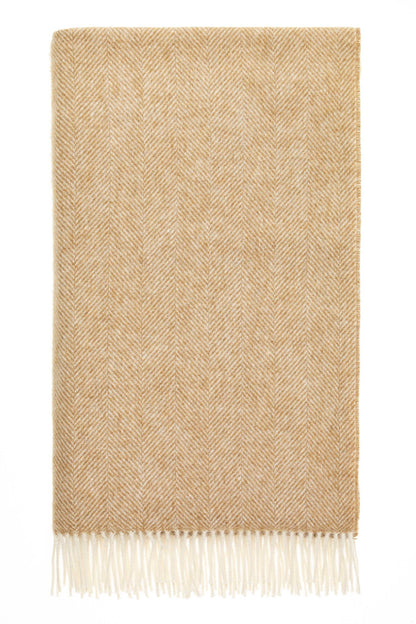 Herringbone 100% British Wool: Camel