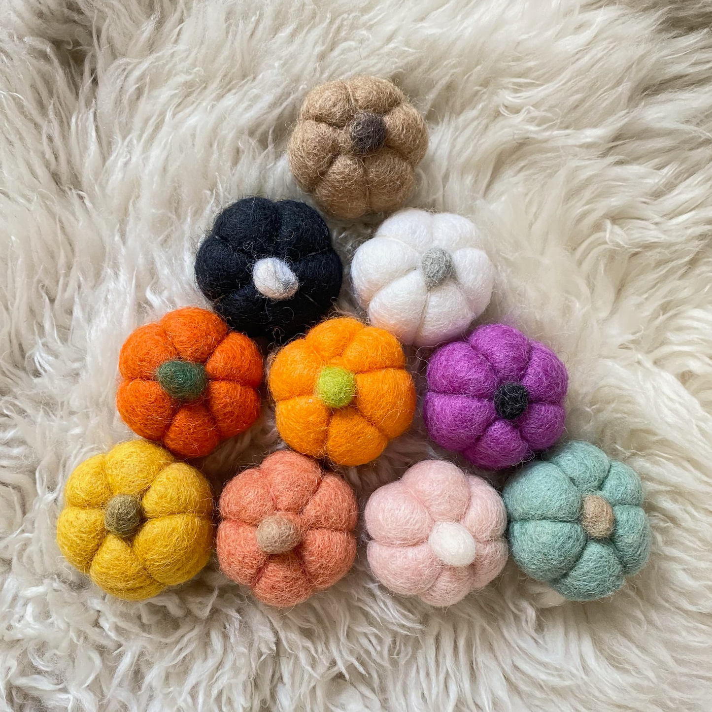 Felt Pumpkins