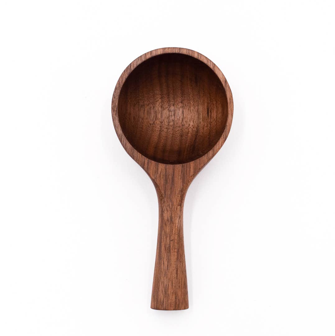 5" Large Walnut Wood Coffee Scoop