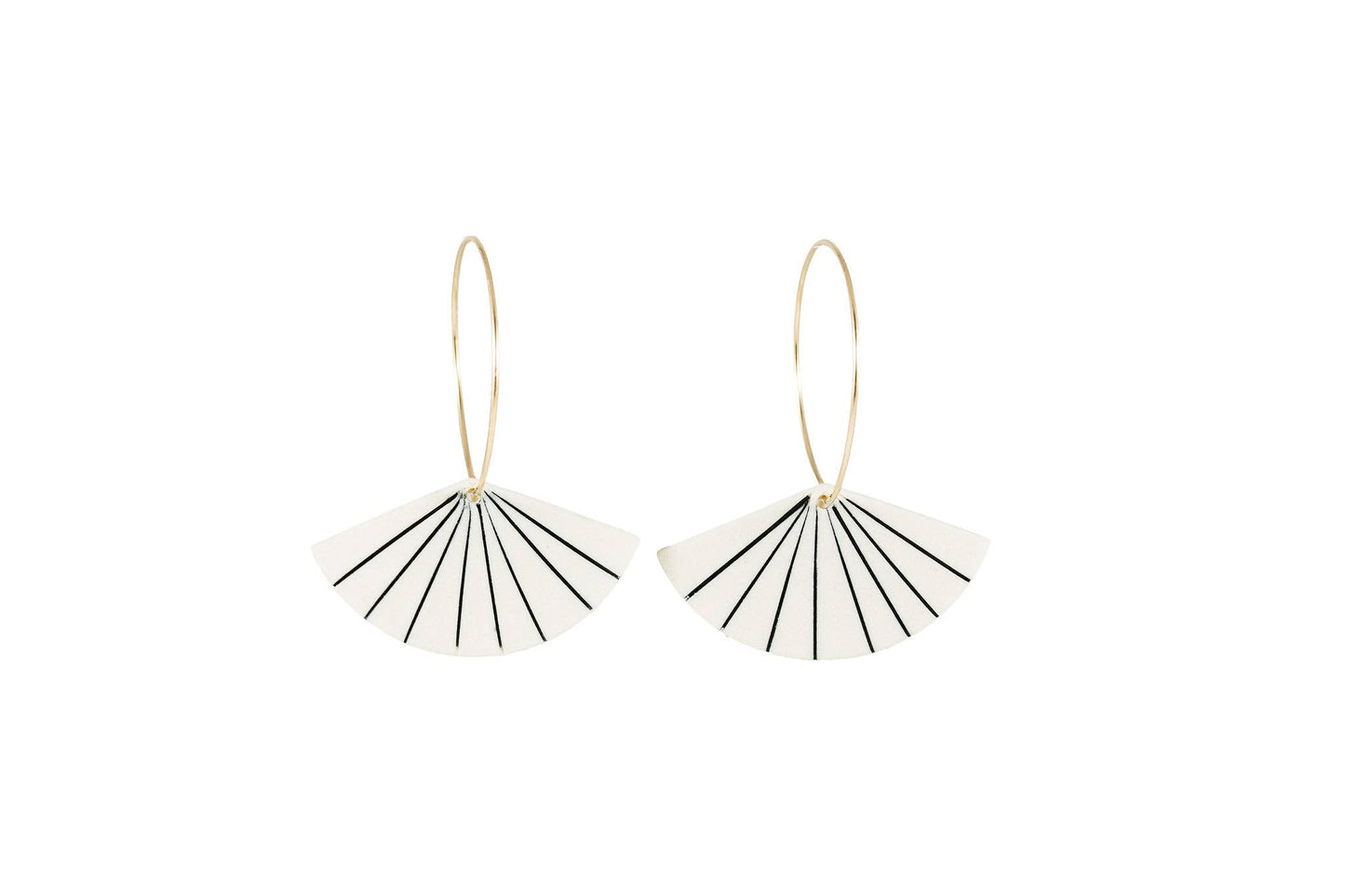 Porcelain Pinstripe Fan Hoops