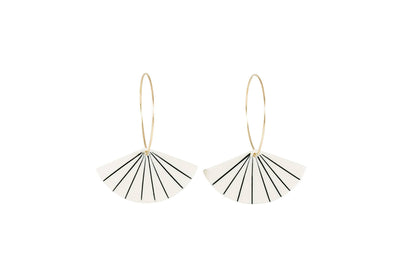 Porcelain Pinstripe Fan Hoops