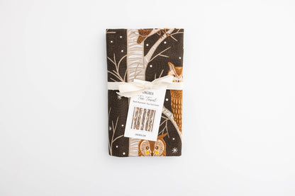 Owl & Woodland Tea Towel