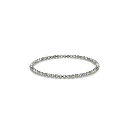 4MM Silver Ball Bracelet: Sterling / 7.5"