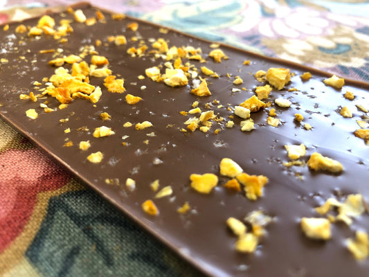 38% Organic Milk Chocolate Bar w/ Orange & Alaskan Sea Salt