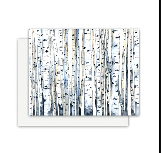 Aspen Tree Card Blank Inside