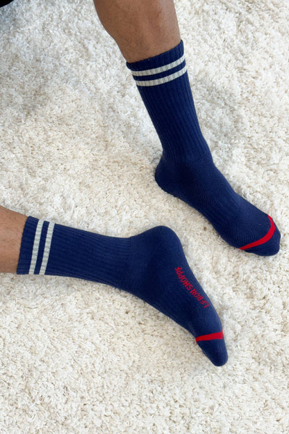 Le Bon Shoppe - Extended Boyfriend Socks: Navy