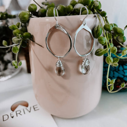 Green Amethyst Mini Hoops: SS