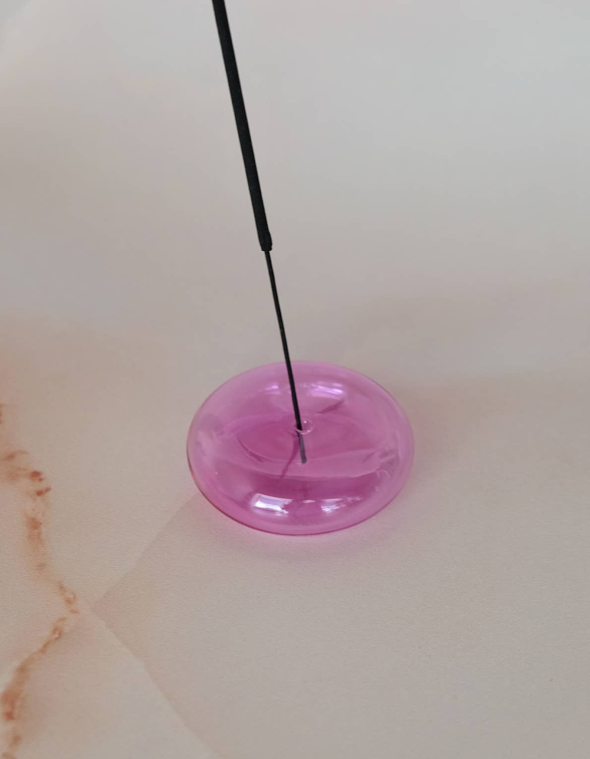 Glass Bubble Incense Holder : Martini Olive Translucent