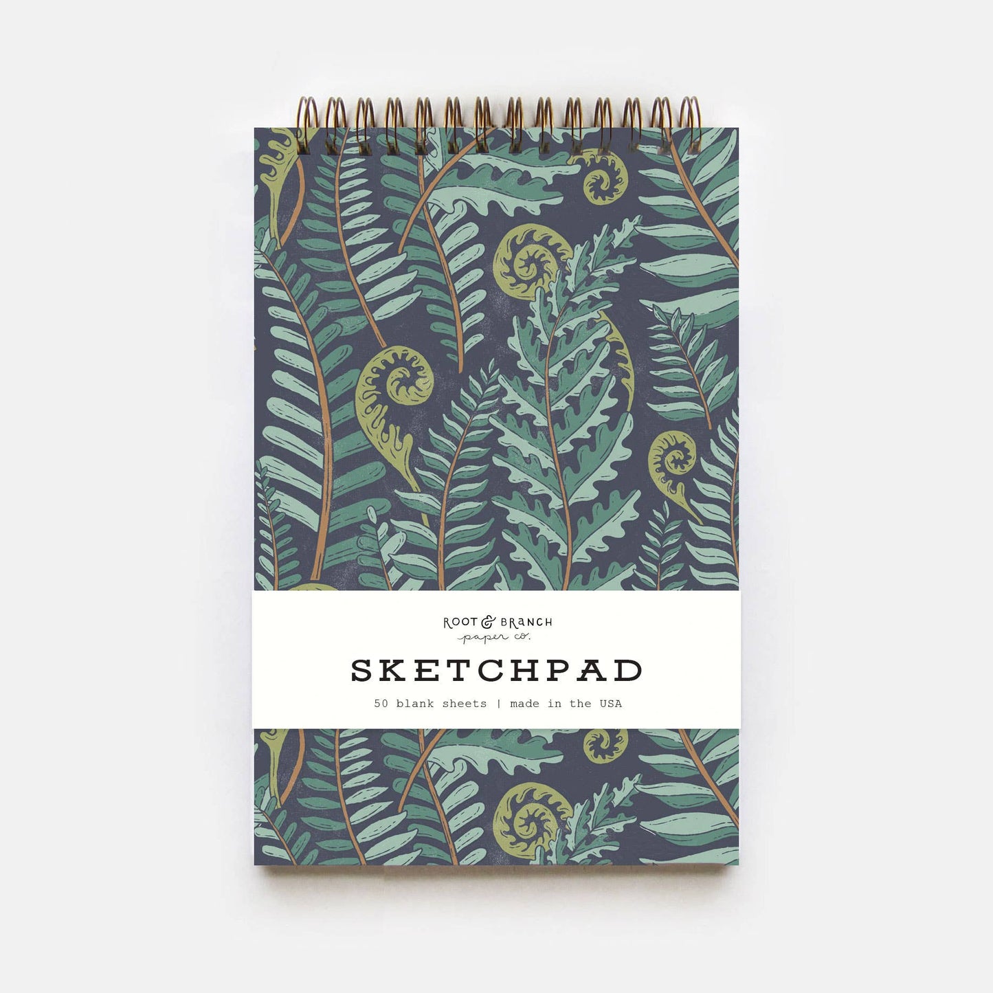 Root & Branch Paper Co. - Forest Fern Spiral Bound Sketchpad